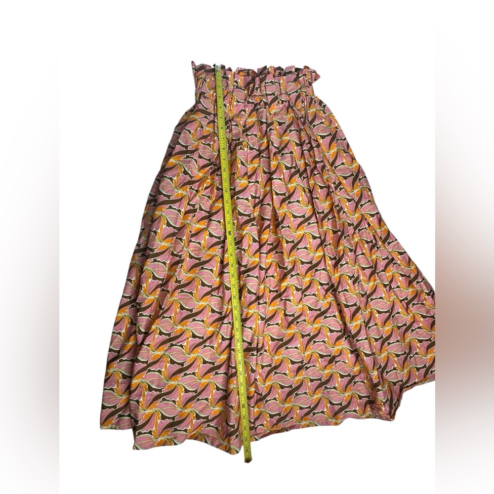 NWT Anthro x Devotion Twins Kotronas Vibrant Floral Polished Cotton Midi Skirt S - Picture 10 of 14